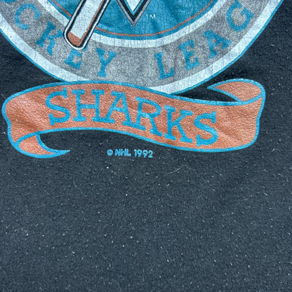 Vintage 90s NHL San Jose Sharks 1992 T-shirt