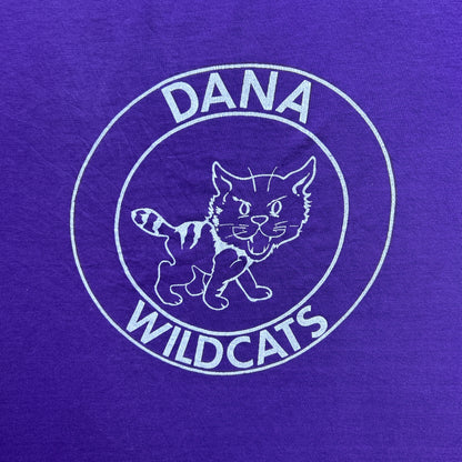 Vintage 80s USA College DANA Wildcats Graphic Print Team Merchandise T-shirt