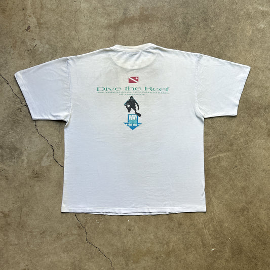 Vintage 90s Australian Diving, Way Down Dive Shop, Great Barrier Reef Australia T-shirt