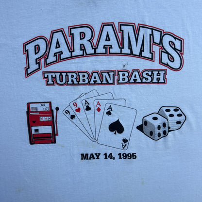 Vintage 90s Param's Turban Bash, Casio Gambling 1995 T-shirt