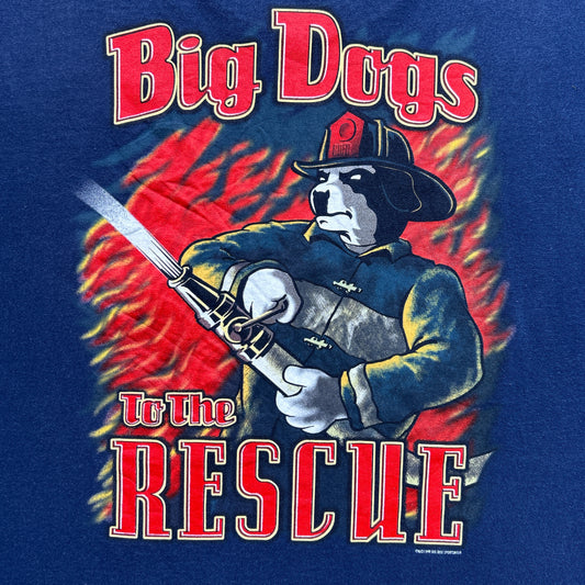 Vintage 90s Big Dogs To The Rescue Skate Brand T-shirt