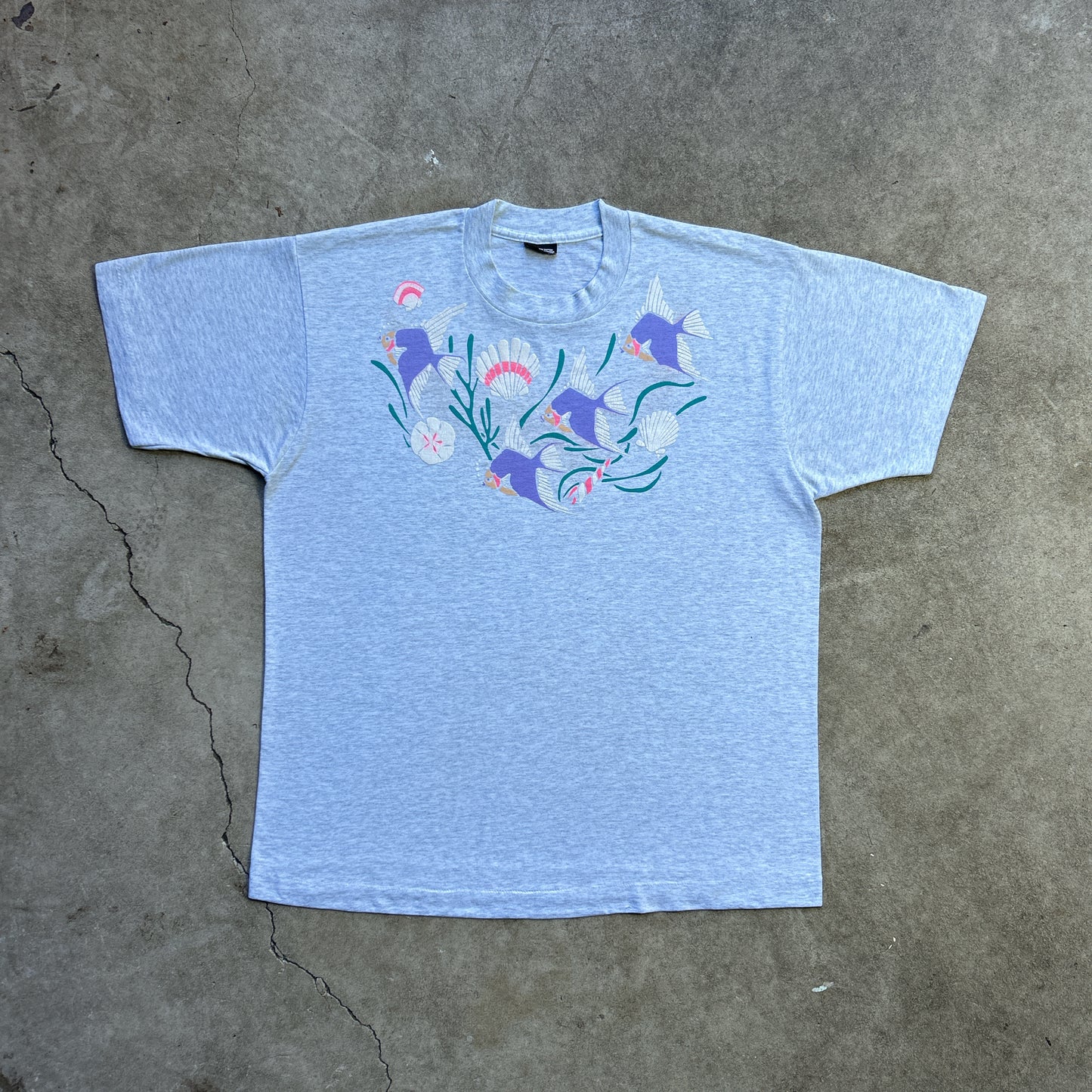 Vintage 90s Fish, Shells & Coral T-shirt