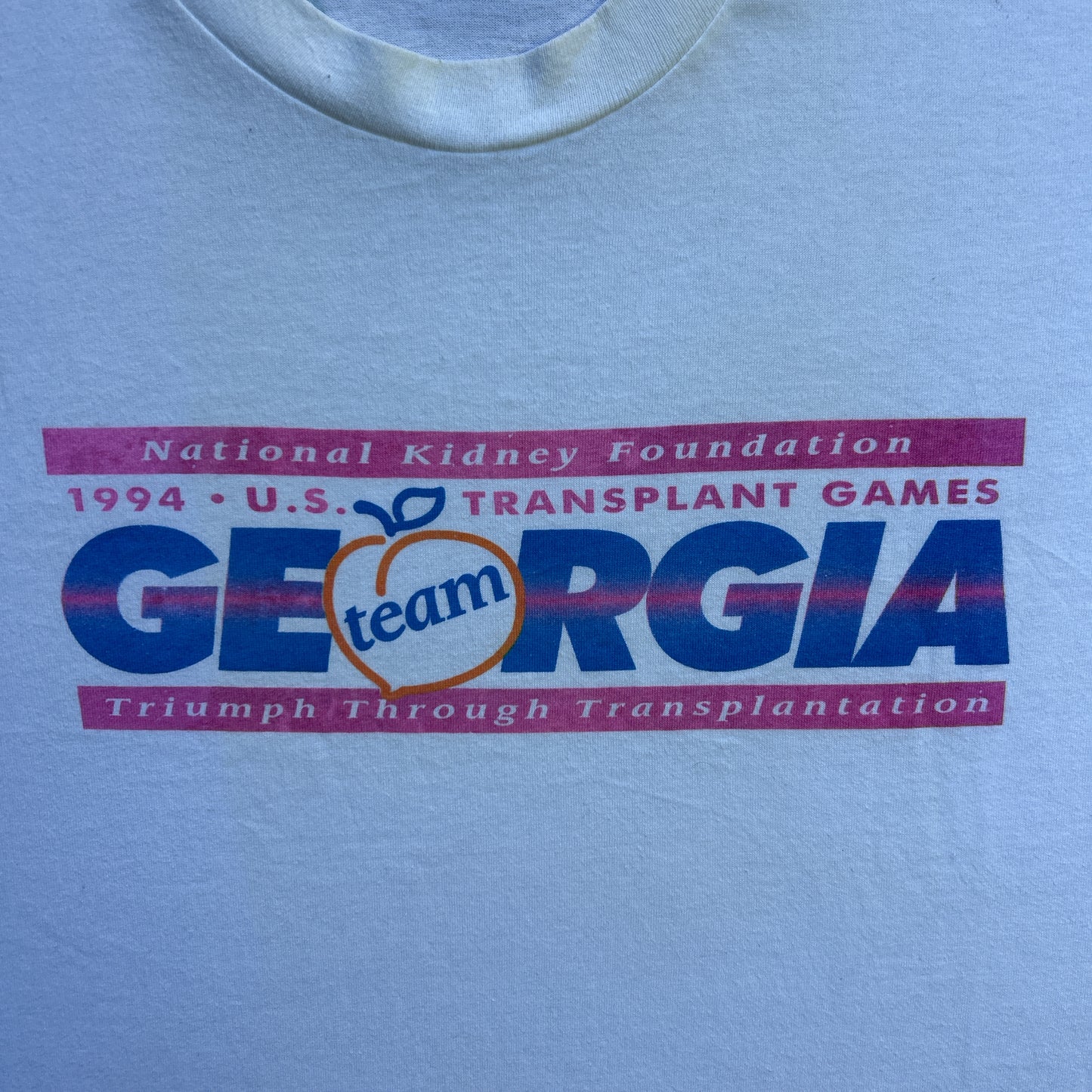 Vintage 90s National Kidney Foundation, U.S. Transplant Games Georgia T-shirt