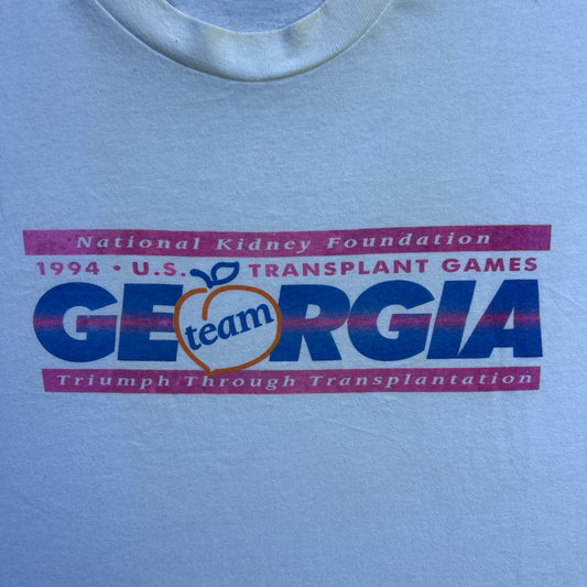 Vintage 90s National Kidney Foundation, U.S. Transplant Games Georgia T-shirt