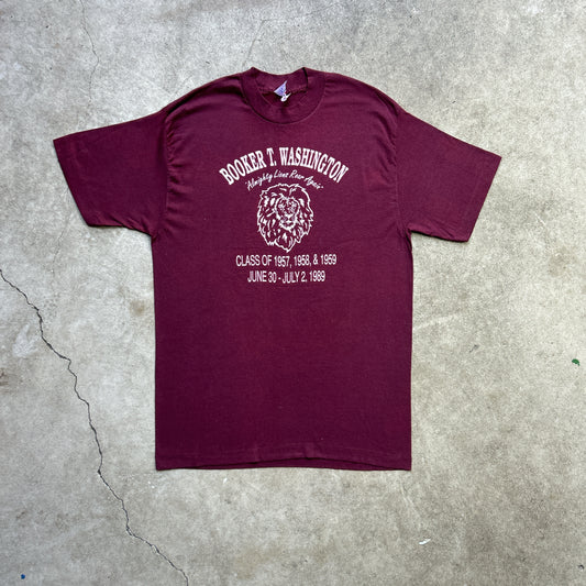 Vintage 80s Booker T. Washington School Reunion, 'Almighty Lions Roar Again' T-shirt