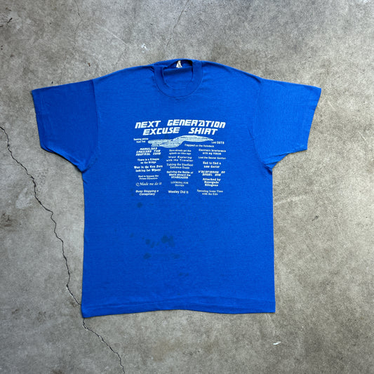 Vintage 80s Star Trek Next Generation Excuse Shirt T-shirt