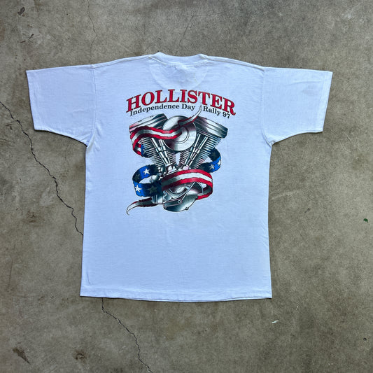 Vintage 90s America Hollister Independence Day Rally 97' Engine T-shirt