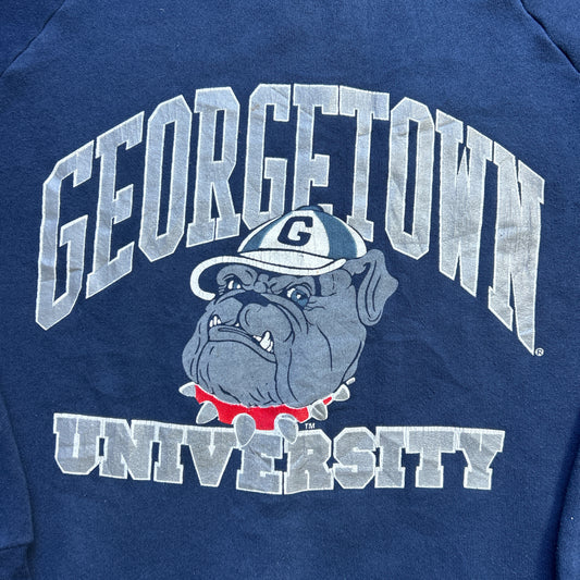 Vintage 80s Georgetown University, Bulldog Crewneck Sweatshirt