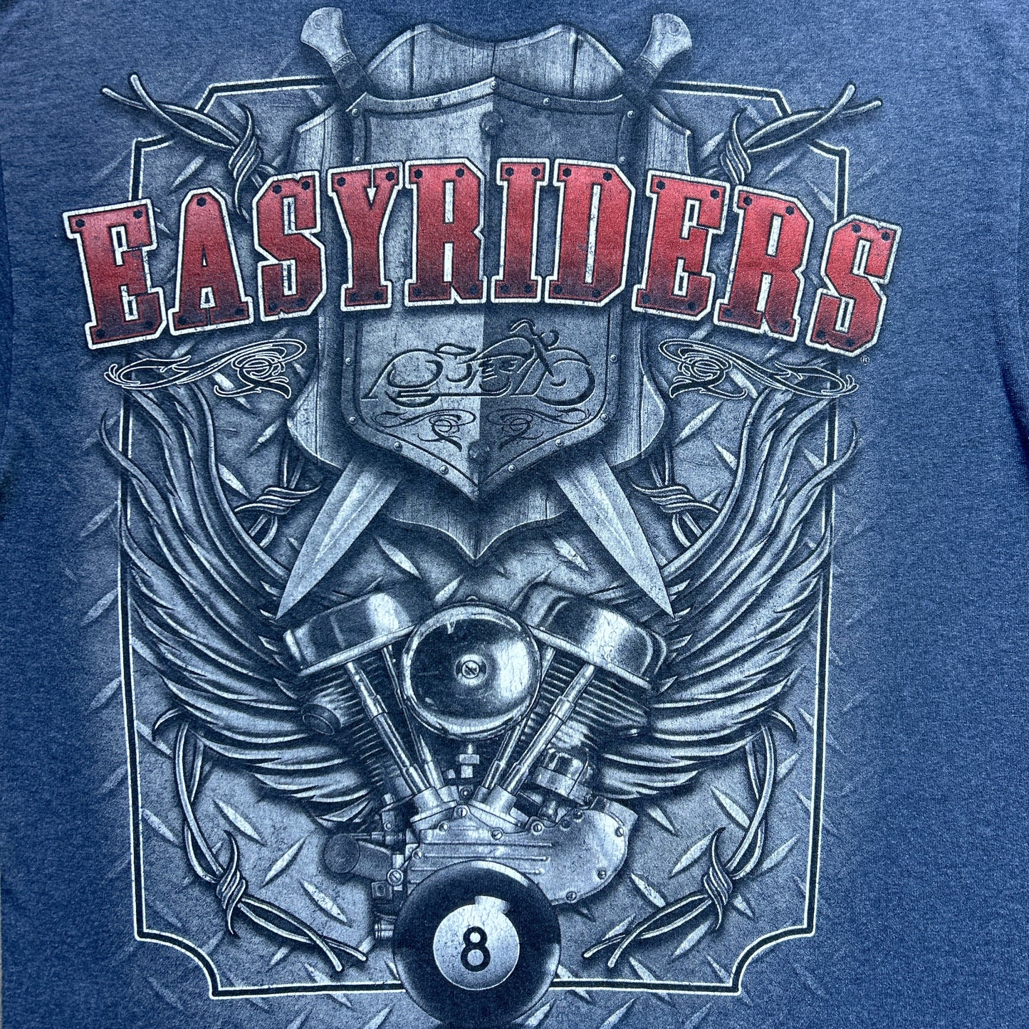Vintage 2000s Easy Riders Panhead Engine T-Shirt