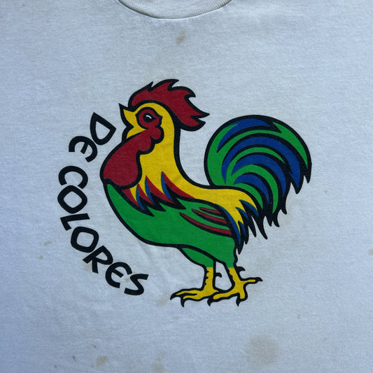 Vintage 90s Cartoon Rooster De Colores T-shirt