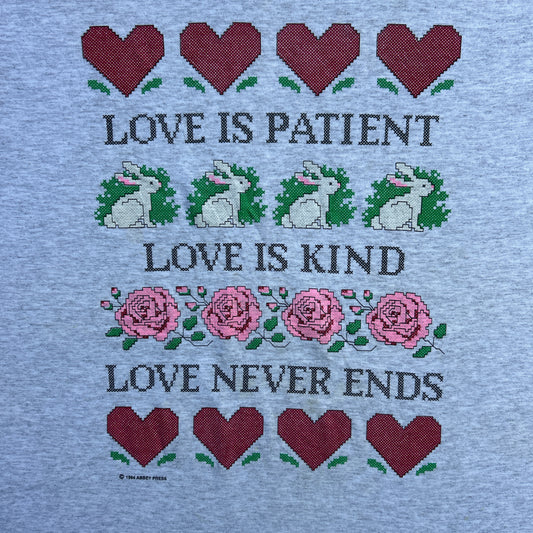 Vintage 90s Love Is Patient, Love Is Kind, Love Never Ends, 1994 T-shirt
