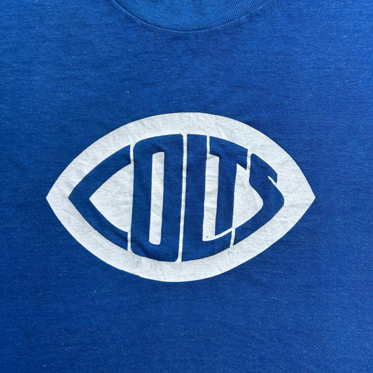 Vintage 70s USA NFL Indianapolis Colts, Graphic Print Team Logo Merchandise T-shirt