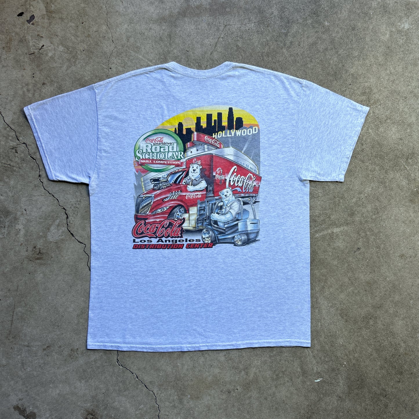 Vintage 90s COCA-COLA, Polar Bears Driving, Road Scholar Skill Competition LA T-shirt