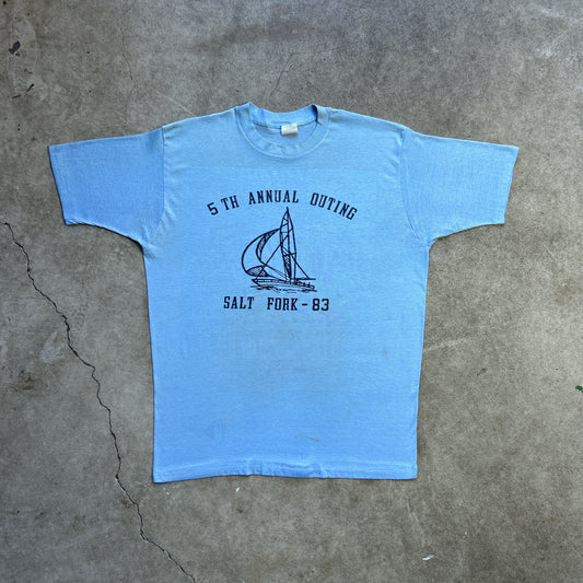 Vintage 80s Tall Ship, 5th Annual Outing Salt Fork, 1983 T-shirt