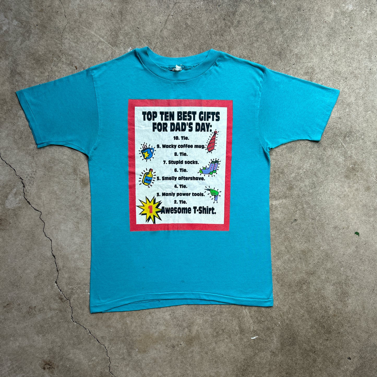 Vintage 80s Top Ten Best Gifts For Dad's Day, Fathers Day T-shirt