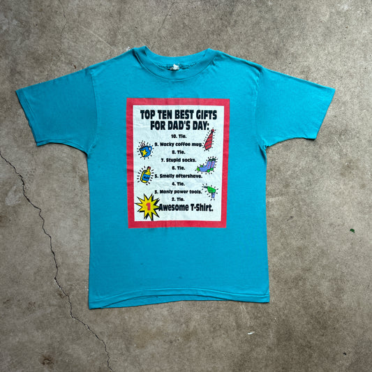 Vintage 80s Top Ten Best Gifts For Dad's Day, Fathers Day T-shirt