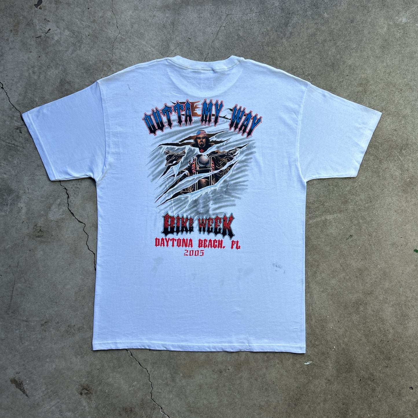 Vintage 2000s  Outta My Way Bike Week Daytona Beach, Florida, 2005 T-shirt