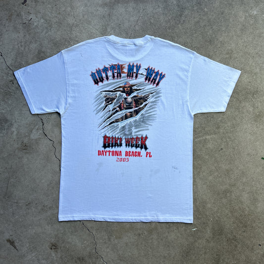 Vintage 2000s  Outta My Way Bike Week Daytona Beach, Florida, 2005 T-shirt