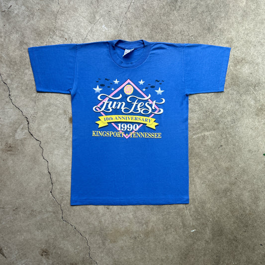 Vintage 90s 1990 Fun Fest 10th Anniversary, Kingsport, Tennessee, T-shirt