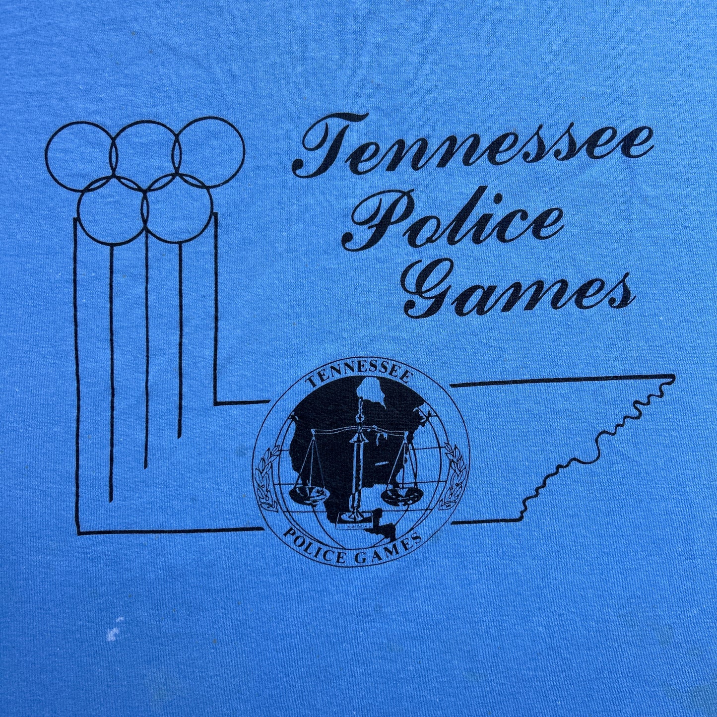 Vintage 80s Tennessee, USA Police Olympic Games T-shirt