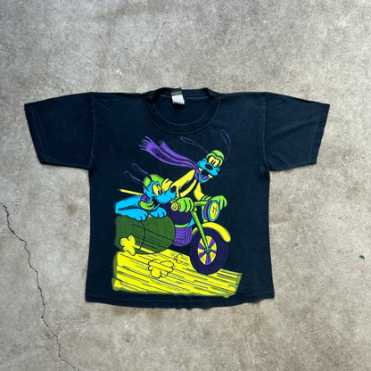 Vintage 90s Mickey Mouse & Goofy AOP Colourful T-shirt