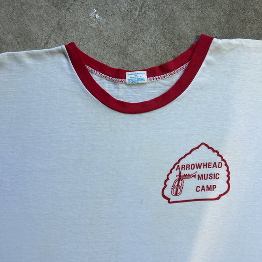 Vintage 70s Champion Branded, Arrowhead Music Camp USA Ringer T-shirt