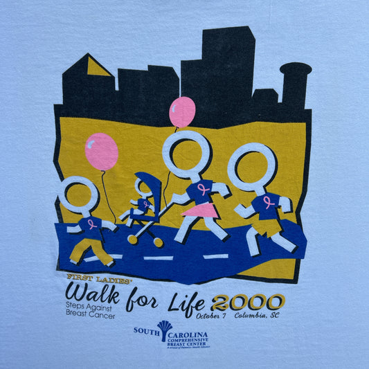 Vintage 2000s Walk For Life, Step Against Breast Cancer T-shirt