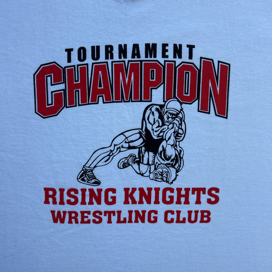 Vintage 2000s Tournament Champion Rising Knights Wrestling Club T-shirt