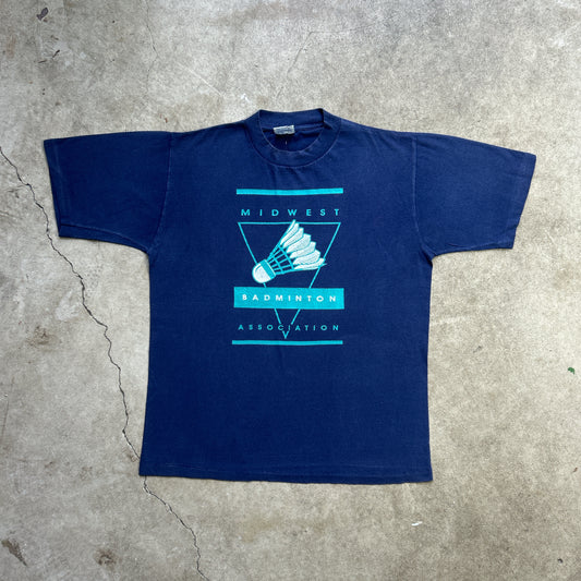 Vintage 90s USA Midwest Association Badminton T-shirt