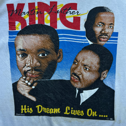 Vintage 80s Martin Luther King Jr, His Dream Lives On, Memorial T-shirt
