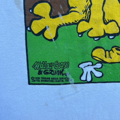 Vintage 80s Mother Goose & Grimm Comic Strip, Dog Eating Mickey Mouse T-shirt