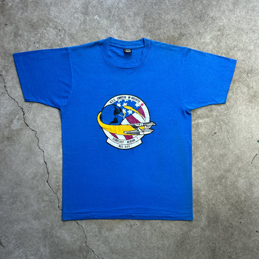 Vintage 80s U.S.S Christa McAuliffe Starfleet Region 1 T-shirt