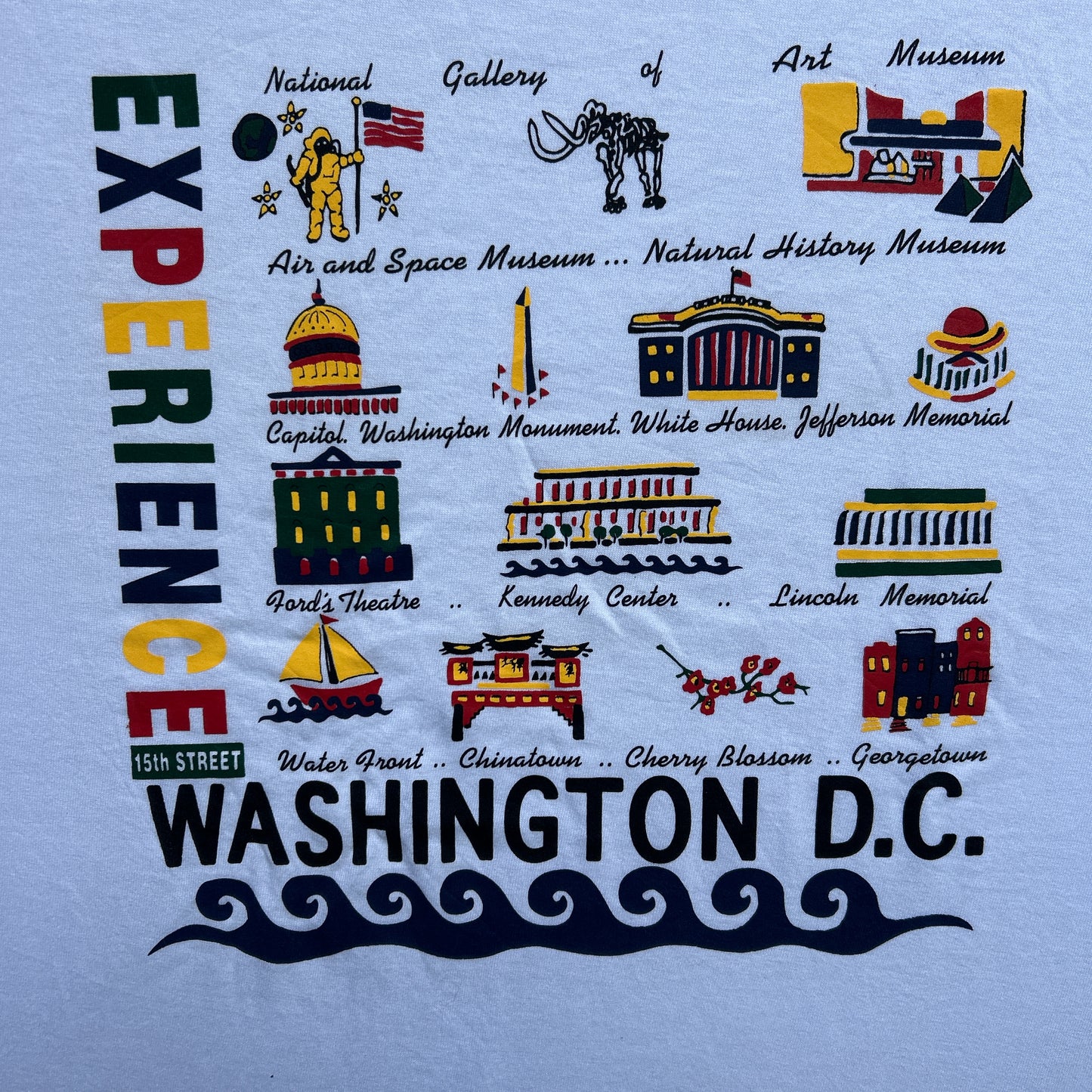 Vintage 90s Washington D.C, America, Experience The State T-shirt