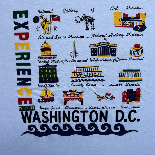 Vintage 90s Washington D.C, America, Experience The State T-shirt
