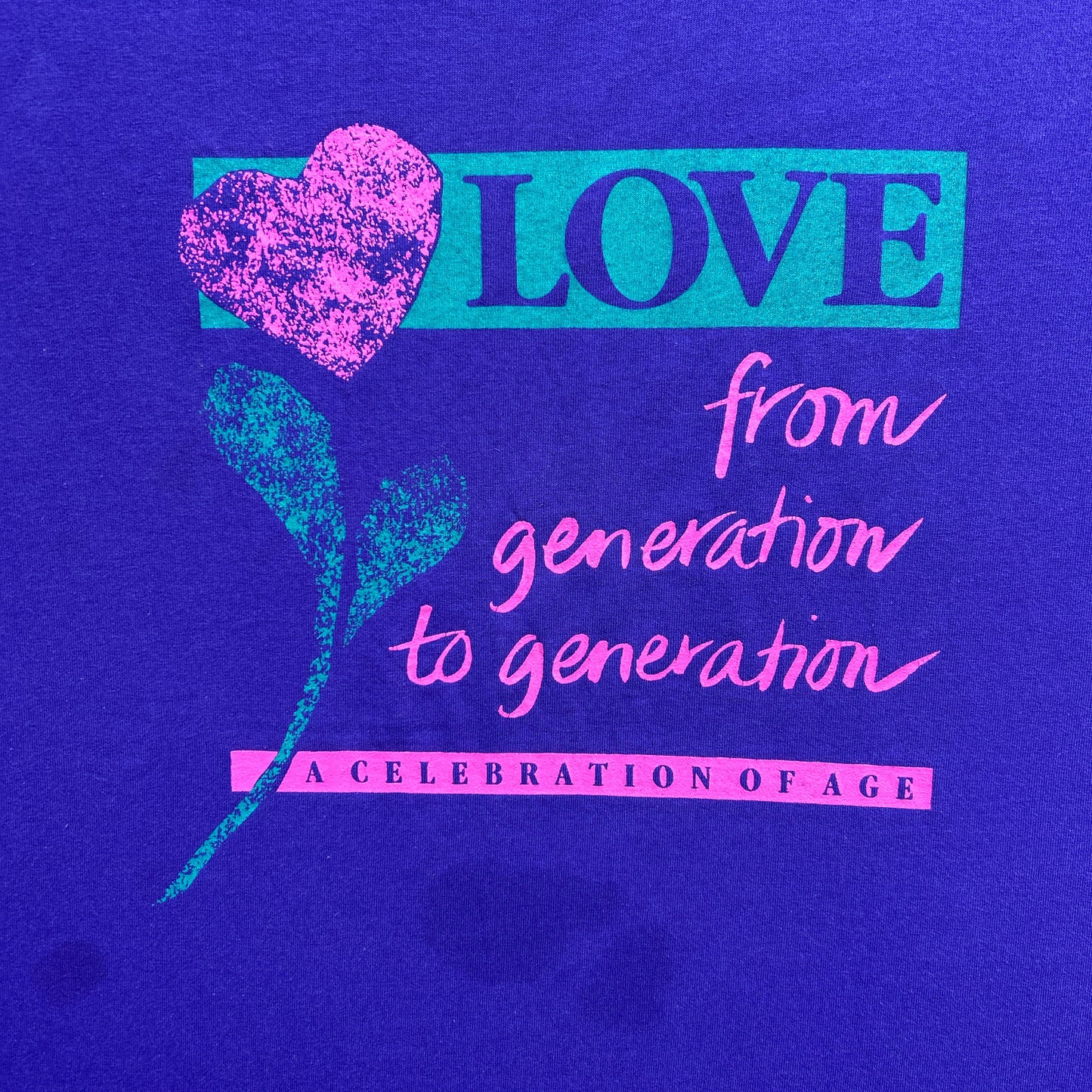 Vintage 90s Love From Generation to Generation, A Celebration Of Age T-shirt