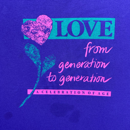 Vintage 90s Love From Generation to Generation, A Celebration Of Age T-shirt