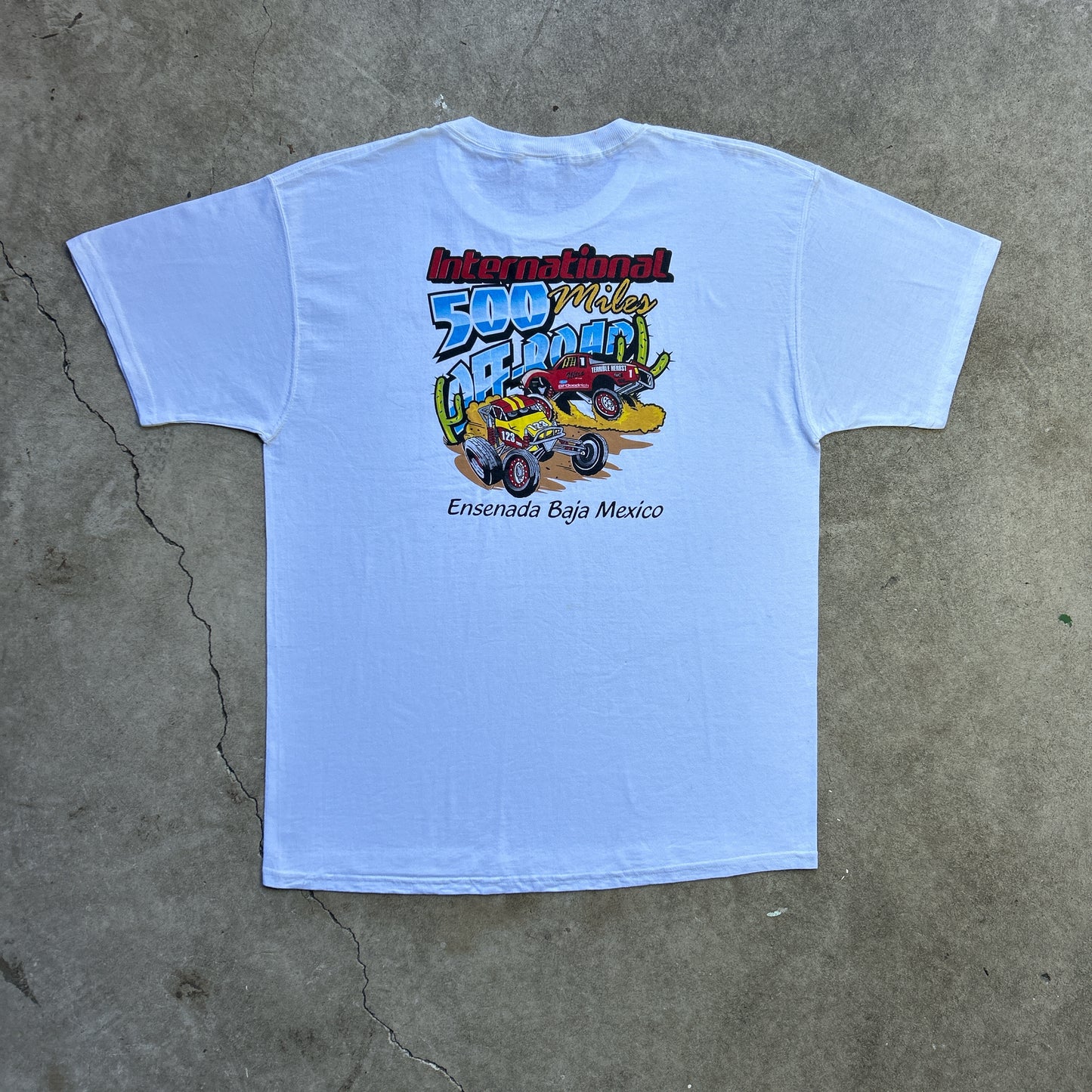 Vintage 2000s International 500 Miles OFF-ROAD, Ensenada Baja Mexico T-shirt