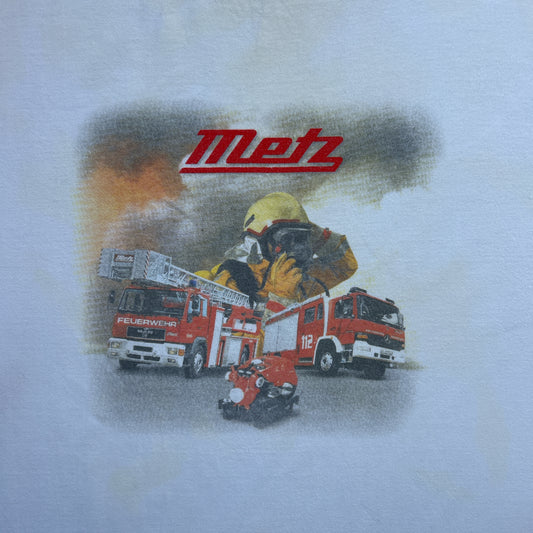 Vintage 90s Firefighter & Firetruck Metz T-shirt