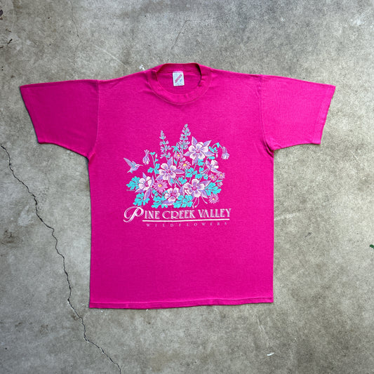 Vintage 90s Pine Creek Valley Wildflowers USA 1991 T-shirt