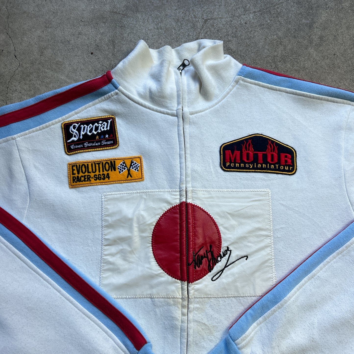 Vintage 90s Kyoto Japan Evolution Racer-SG34 #128 Jersey Jumper