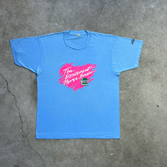 Vintage 80s Pennsylvania Lottery, The Excitement Never Ends, Benefits Older Pennsylvania T-shirt