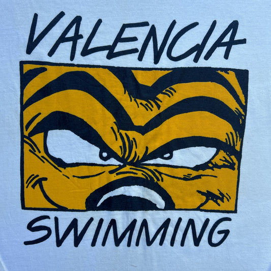 Vintage 90s Valencia Swimming, Art Print Long Sleeve T-shirt