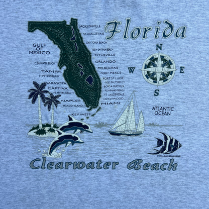 Vintage 90s Florida, USA Tourist Map 1995 T-shirt