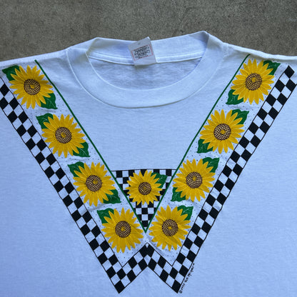 Vintage 90s Vicki Melhart Sunflower 1991 T-Shirt