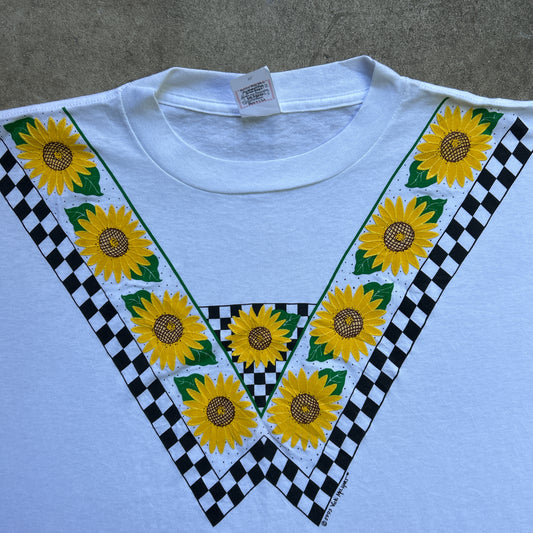 Vintage 90s Vicki Melhart Sunflower 1991 T-Shirt