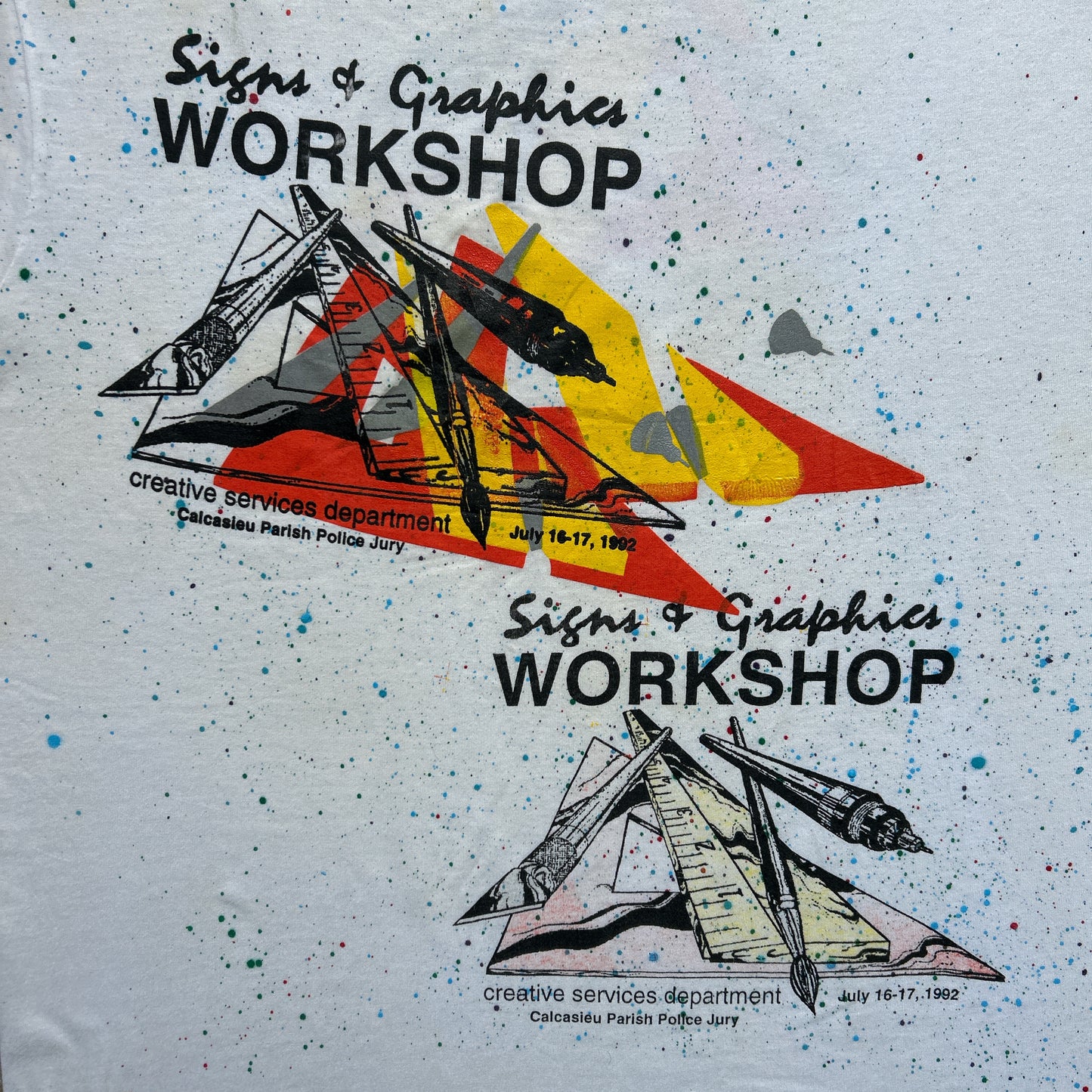 Vintage 90s Signs and Graphics Workshop, Art School 1992 T-shirt