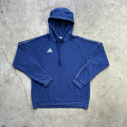 Vintage 2000s Navy Blue Adidas Branded Hoodie Jumper&nbsp;