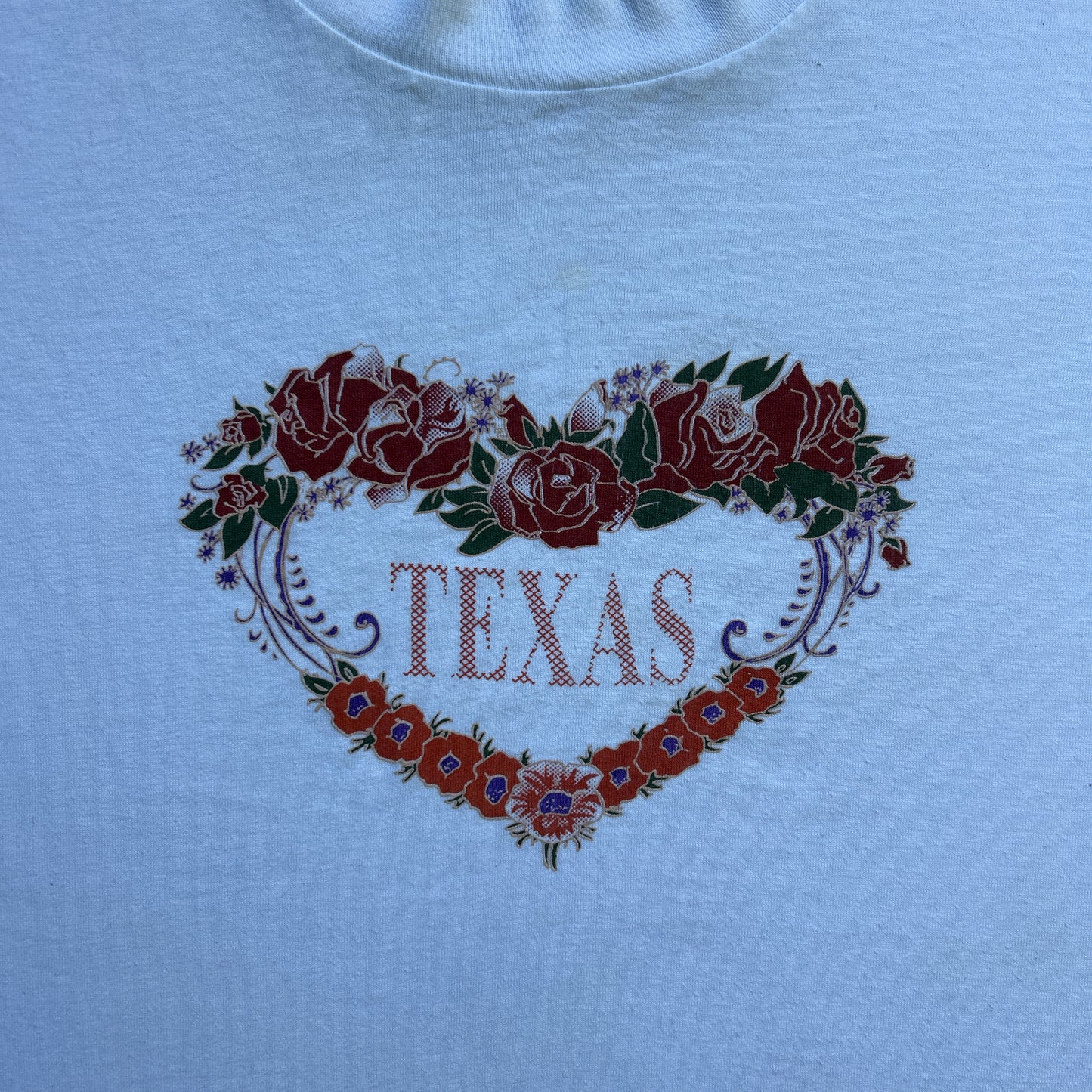 Vintage 90s Texas Flower Heart T-shirt