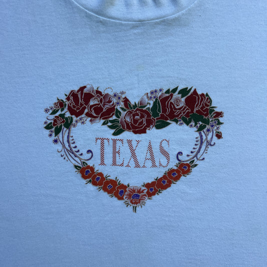 Vintage 90s Texas Flower Heart T-shirt