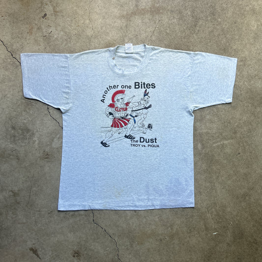 FVintage 90s TROY VS PIQUA "another one bites the dust" 1996 T-shirt